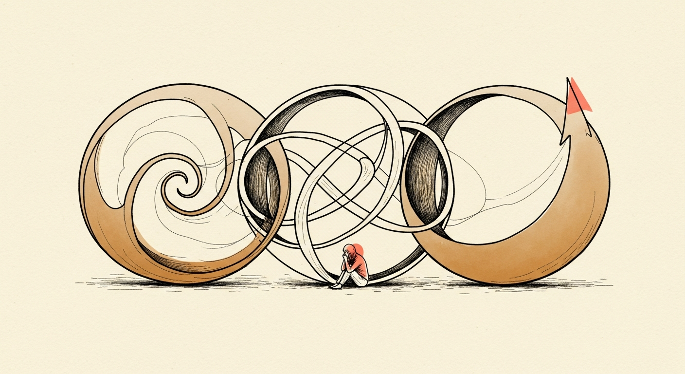Three interlocking loops: creation, connection, growth.